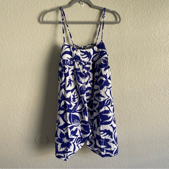 Madewell Lightestspun Tie-Back Cover-Up Romper in Tropicale Floral - Picture 4 of 7